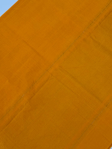 Handwoven Mangalgiri Cotton Saree | Tumeric Yellow | Gold Zari | Handwoven | Ships from California